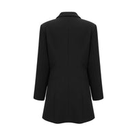 Aurore black single-breasted blazer dress