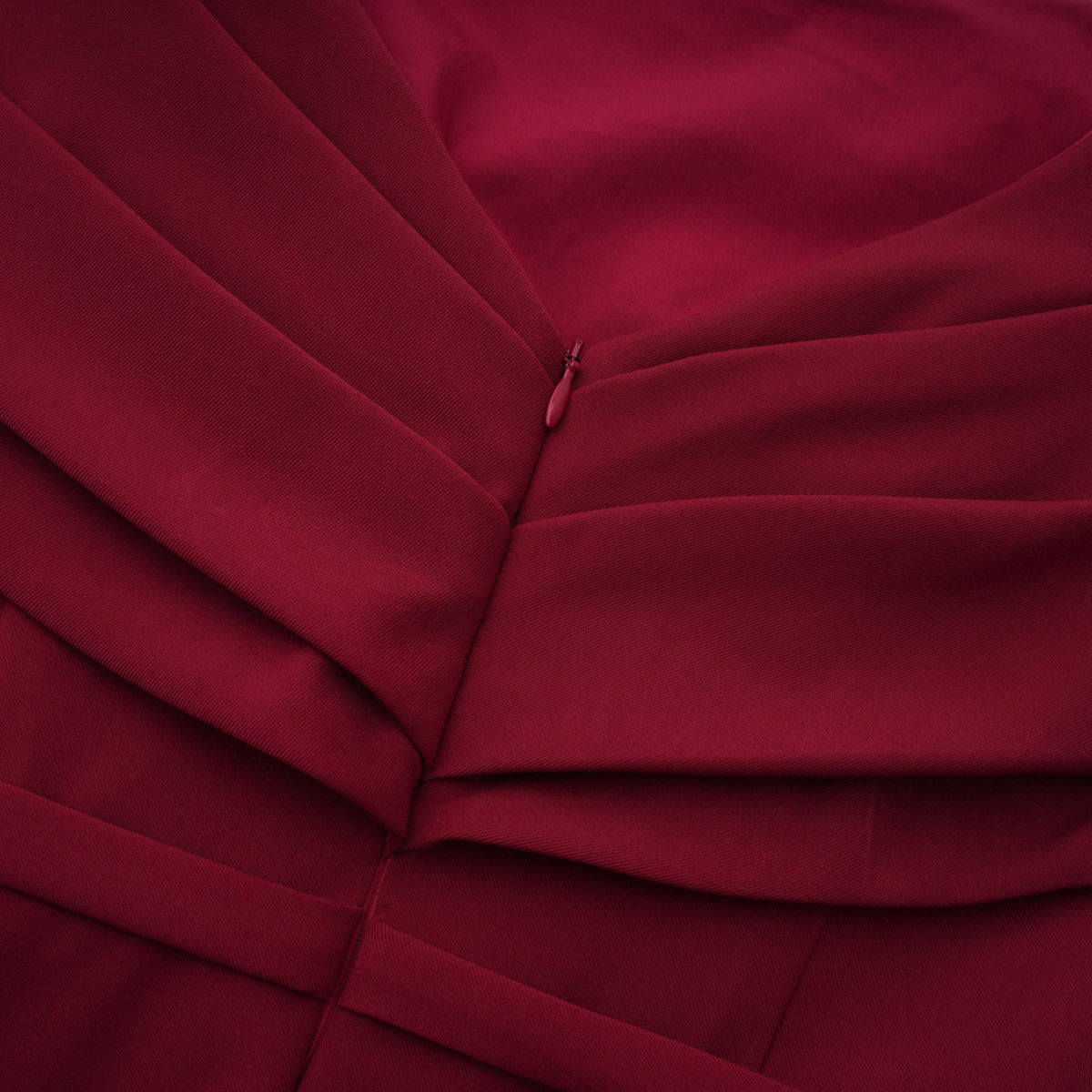 Lauren Red Ruched Shawl Detail Maxi Dress