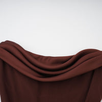 Vedette Brown Ruched Corset Maxi Dress (Without Gloves)