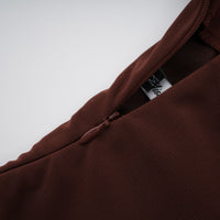 Vedette Brown Ruched Corset Maxi Dress (Without Gloves)