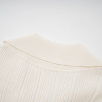 Nouria white mermaid-hem knit midi dress