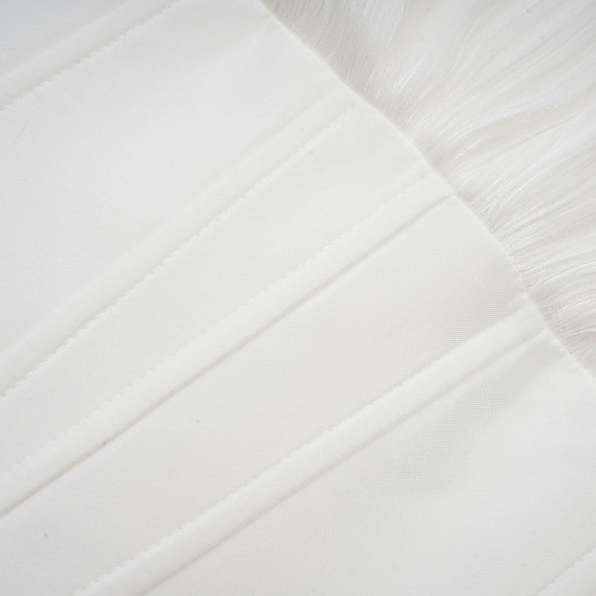 Rosier fully-pleated cinched mini dress in White