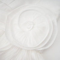 Rosier fully-pleated cinched mini dress in White
