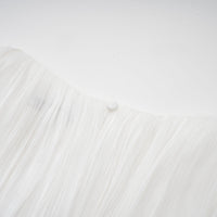 Rosier fully-pleated cinched mini dress in White