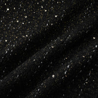Audrey black sequin panelled tweed mini dress