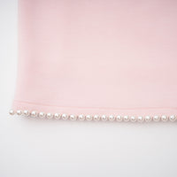 Piroska Pink Sleeveless Pearl Trim Mini Dress