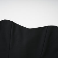 Berit Black Scarf Off Shoulder Ruched Maxi Dress