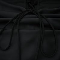 Berit Black Scarf Off Shoulder Ruched Maxi Dress