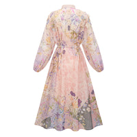 Delphine Pink Floral Print Maxi Dress
