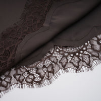Henrik Brown Lace Trim Dress