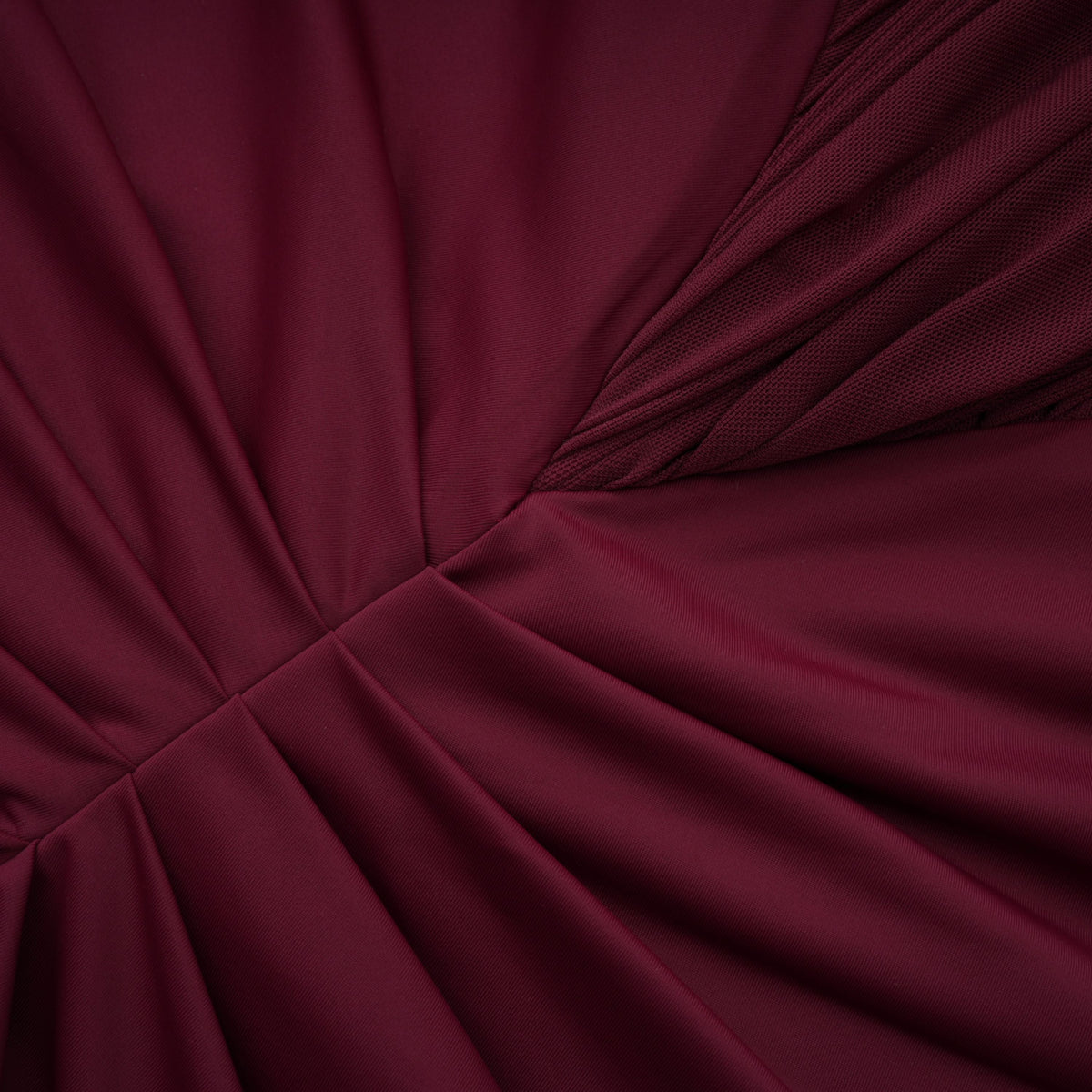 Eléa Red Cold Shoulder Draped Maxi Dress