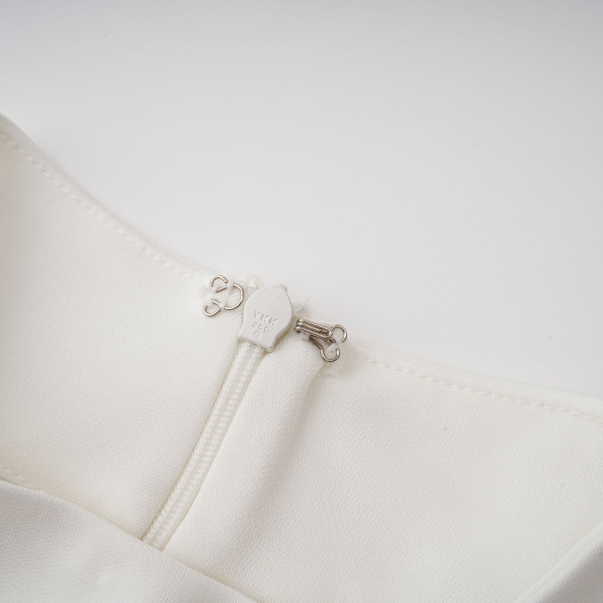 Mystérieuse White Turtleneck Draped Maxi Dress