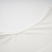 Mystérieuse White Turtleneck Draped Maxi Dress