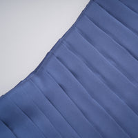Angelína Blue Diagonal Pleated Gathered Maxi Gown