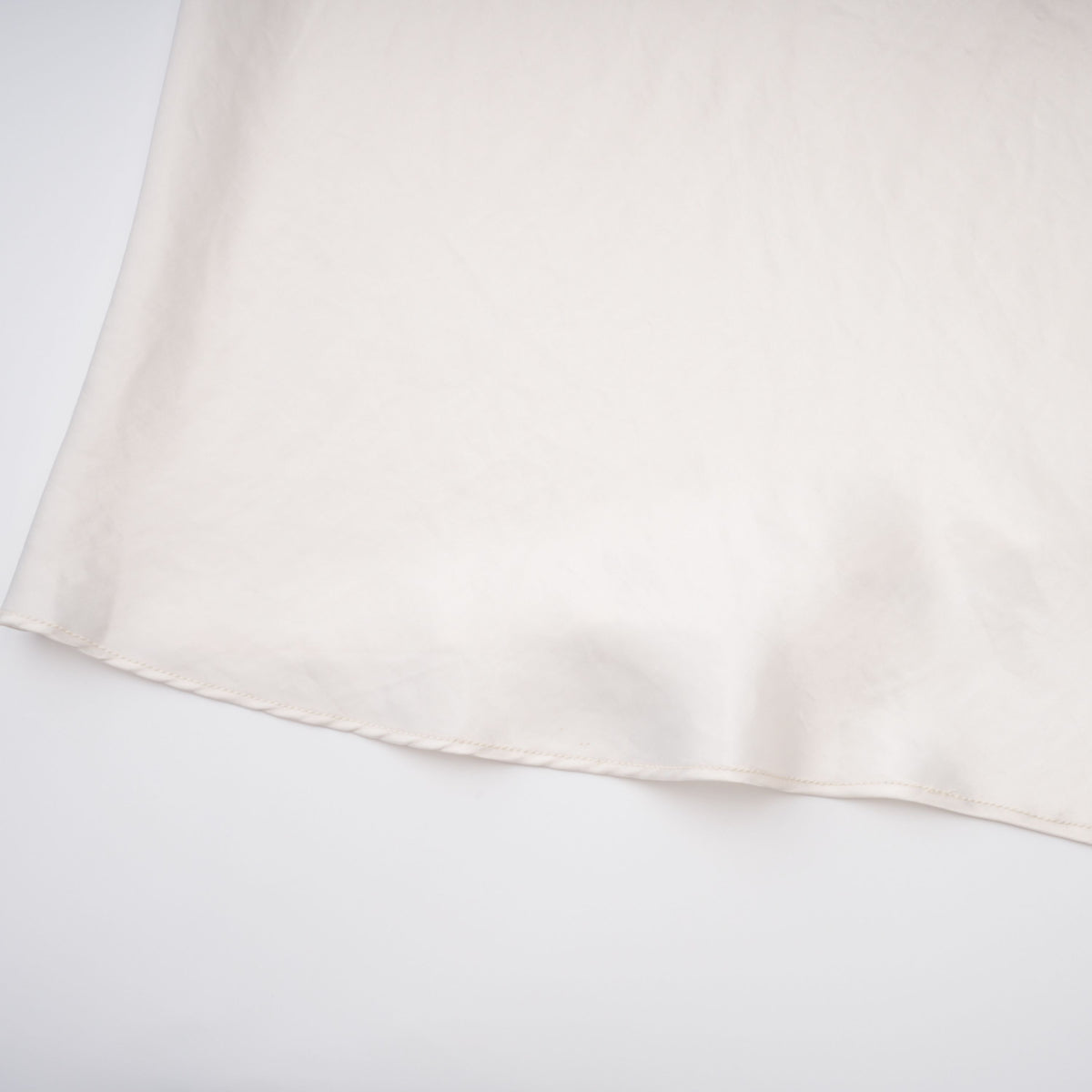 Lilla Beige Strapless Ruffled Satin Maxi Dress