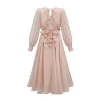Lucie faux-floral embellished midi dress