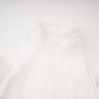 Déotille White Asymmetrical Ruched Mini Dress
