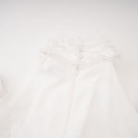 Déotille White Asymmetrical Ruched Mini Dress