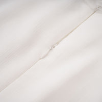 Déotille White Asymmetrical Ruched Mini Dress