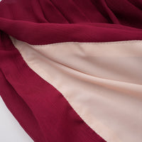 Théa Burgundy Asymmetrical Ruched Mini Dress
