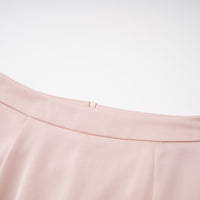 Everleigh Champagne Satin Top & Skirt Set With Cape Detail