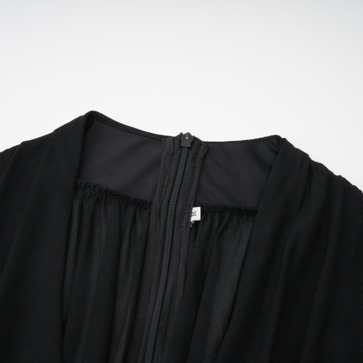 Greta Black Ruched Sheer Mesh Maxi Dress