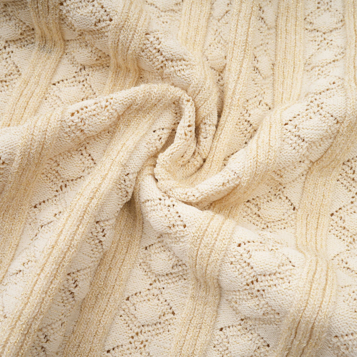 Élodie knitted long-sleeve midi dress in Neutrals