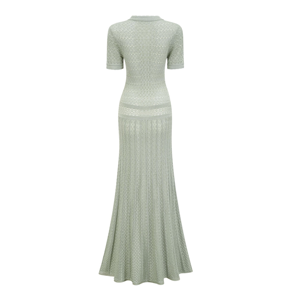 Siena Shirred Crochet-Knit Maxi Dress