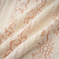 Émeline floral lace flared-cuff mini dress in Neutrals
