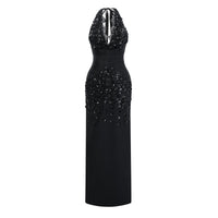 Siphokazi Black Halterneck Embellished Corset Maxi Gown