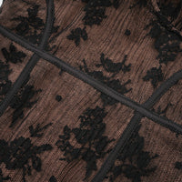 Marlene Black Flared Lace Maxi Dress