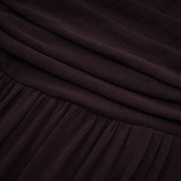 Camille Red Ruched Midi Dress with Flap Design Detail