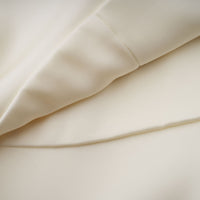 Lyna White Satin Ruffled Mini Dress with Shawl Panel Detail