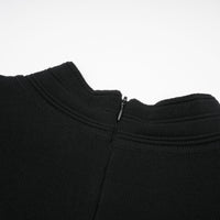Fabienne Black Embellished Ruffled Knit Mini Dress