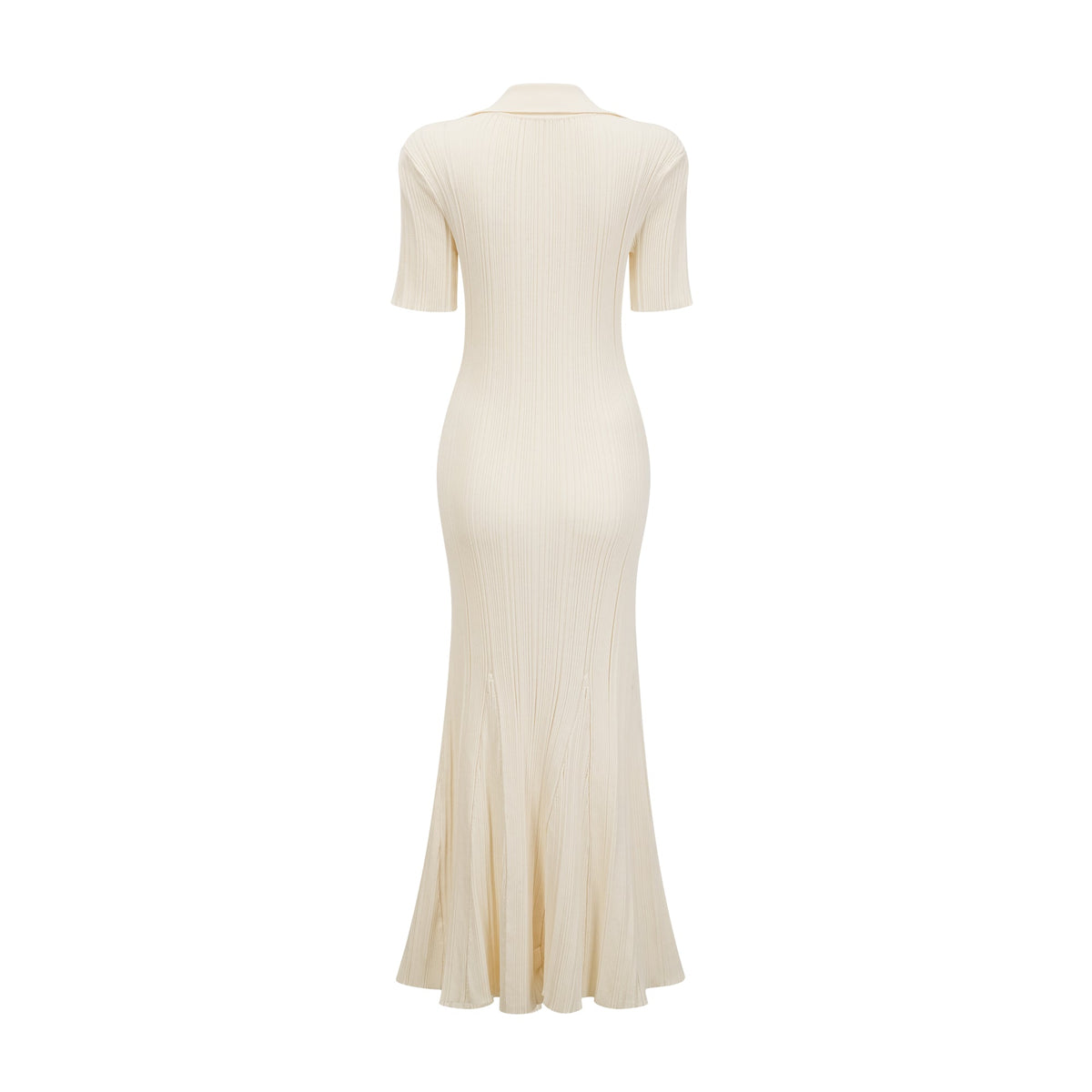 Nouria neutrals ribbed-knit midi dress