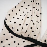 Gitane White Polka Dot Midi Dress