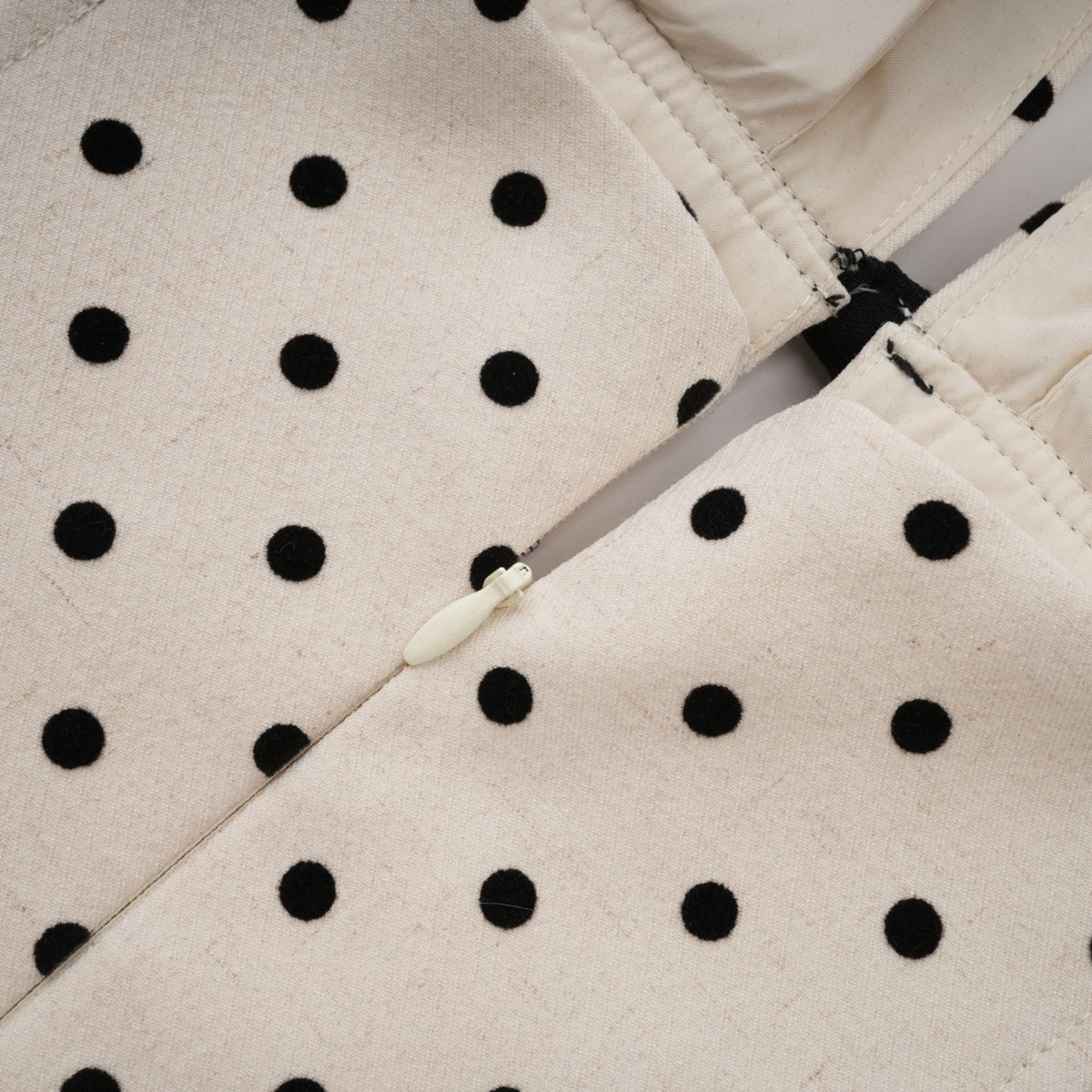 Gitane White Polka Dot Midi Dress