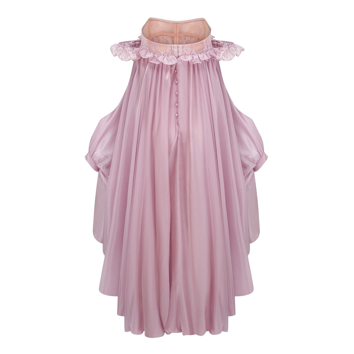 Brooklyn Pink Glossy Bubble Hem Mini Dress