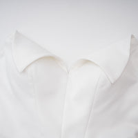 Alba White Barrel Waist Corset Maxi Dress