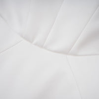 Alba White Barrel Waist Corset Maxi Dress