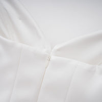 Alba White Barrel Waist Corset Maxi Dress