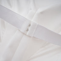 Alba White Barrel Waist Corset Maxi Dress