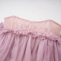 Brooklyn Pink Glossy Bubble Hem Mini Dress