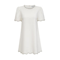 Bérénice white crystal-embellished mini dress