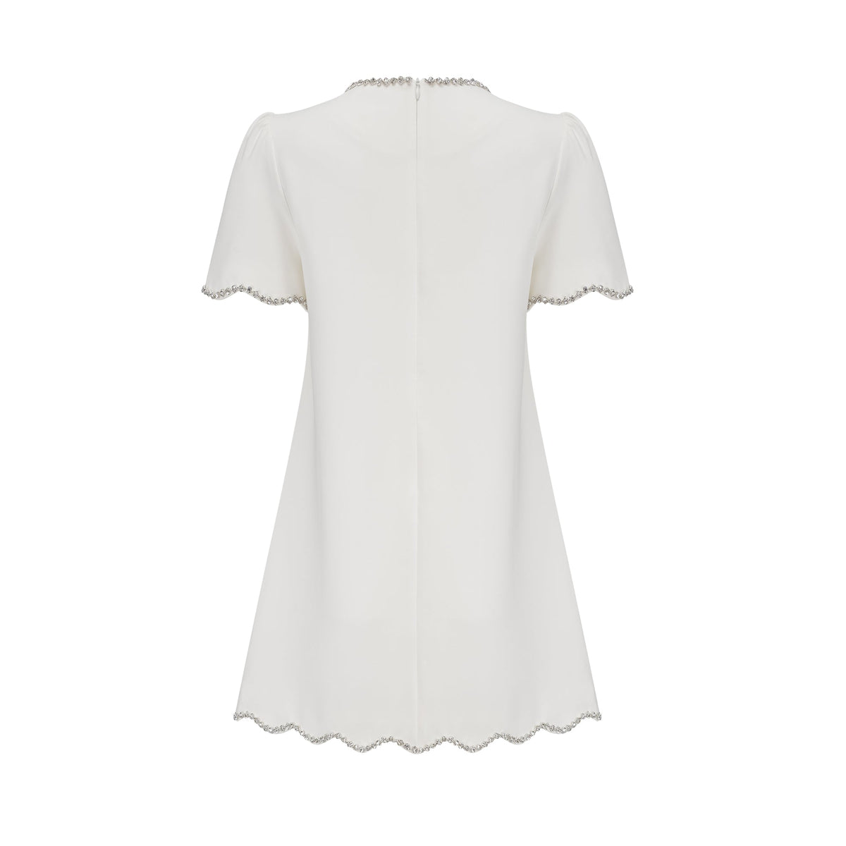Bérénice white crystal-embellished mini dress