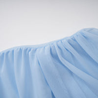 Sylphe Baby-Blue Asymmetrical Pleated Sleeveless Mini Dress