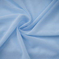 Sylphe Baby-Blue Asymmetrical Pleated Sleeveless Mini Dress