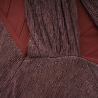 Delphine ribbon-design corset maxi dress in Brown