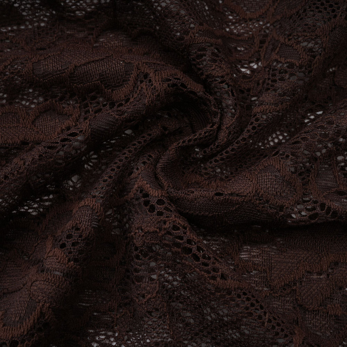 Brigitte Brown Lace Panel Ruched Maxi Dress