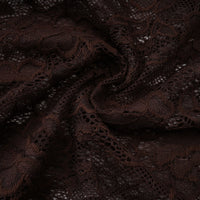 Brigitte Brown Lace Panel Ruched Maxi Dress